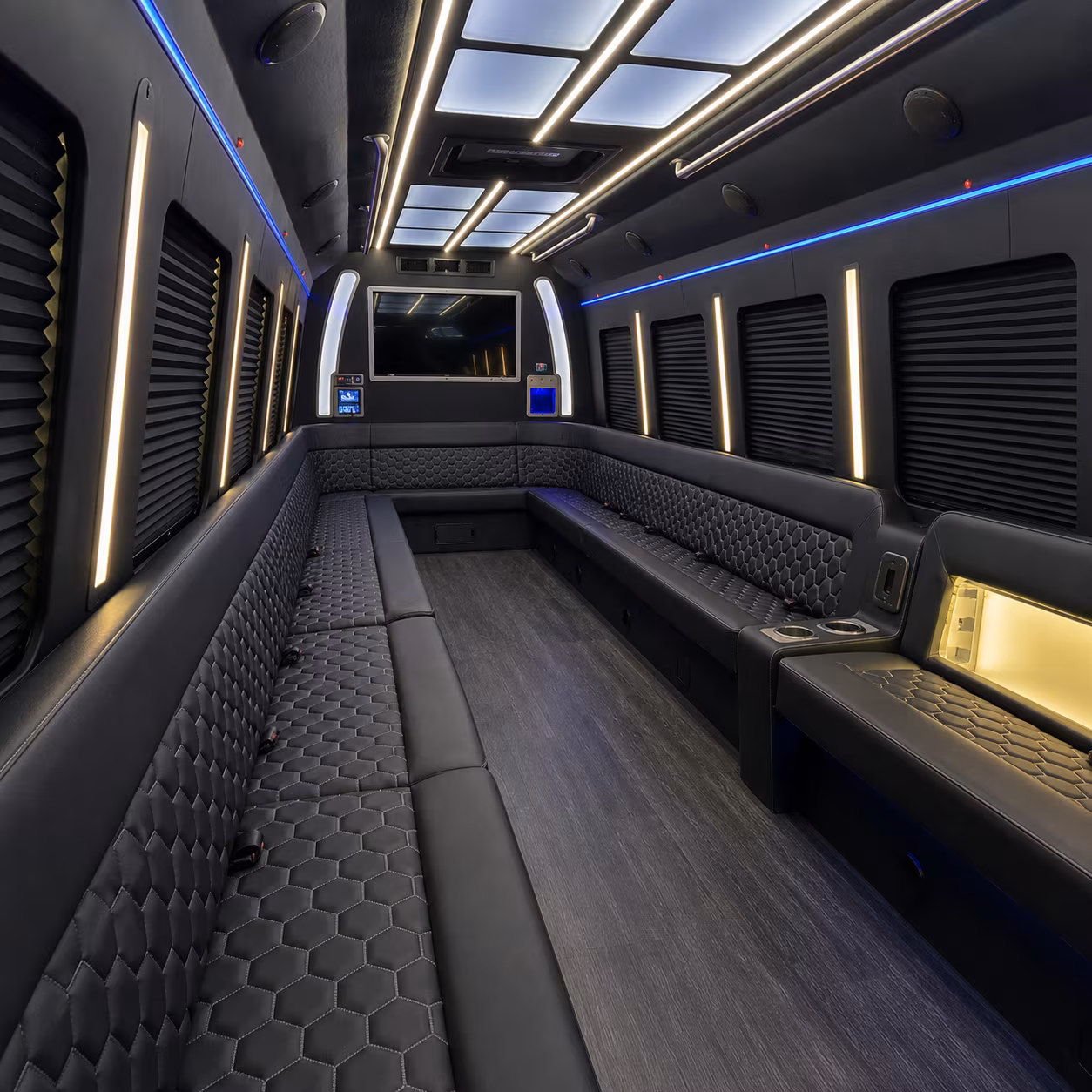 Miramar Bachelor & Bachelorette Transportation party bus interior