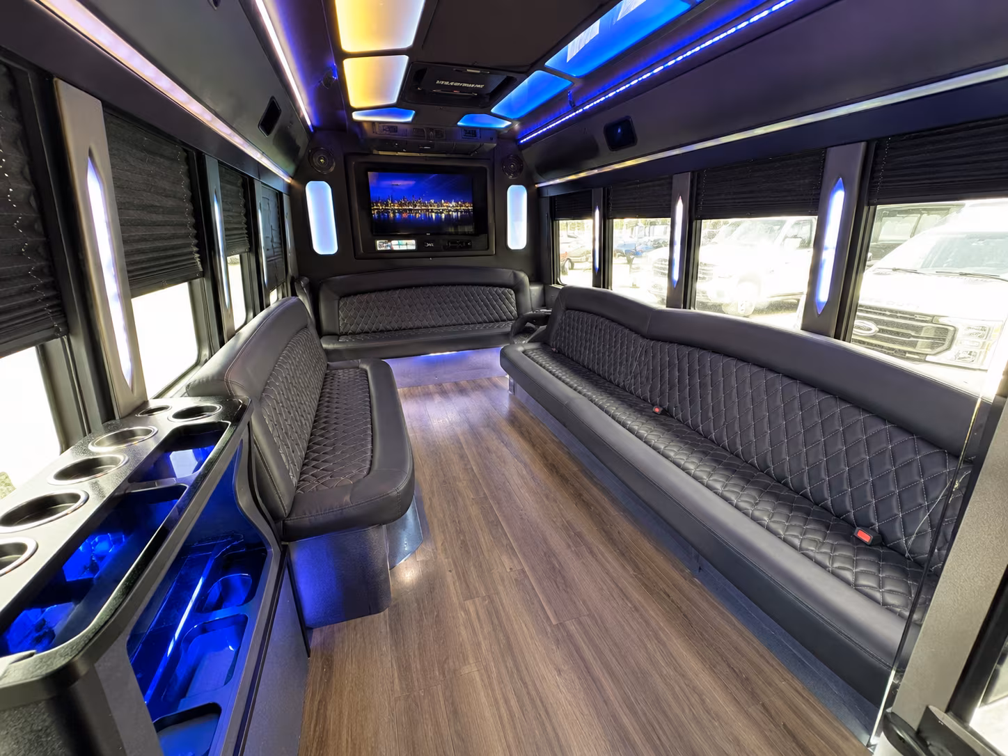 Miramar Birthday, Sweet 16, & Quinceañera Transportation party bus exterior