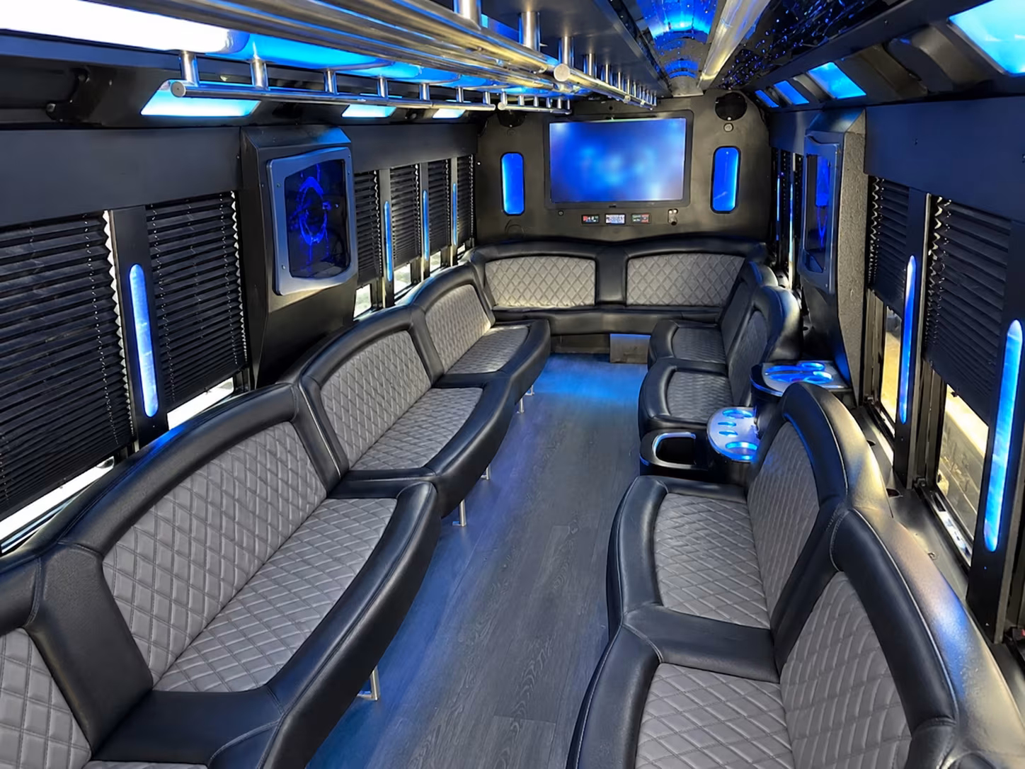 Miramar Birthday, Sweet 16, & Quinceañera Transportation party bus exterior
