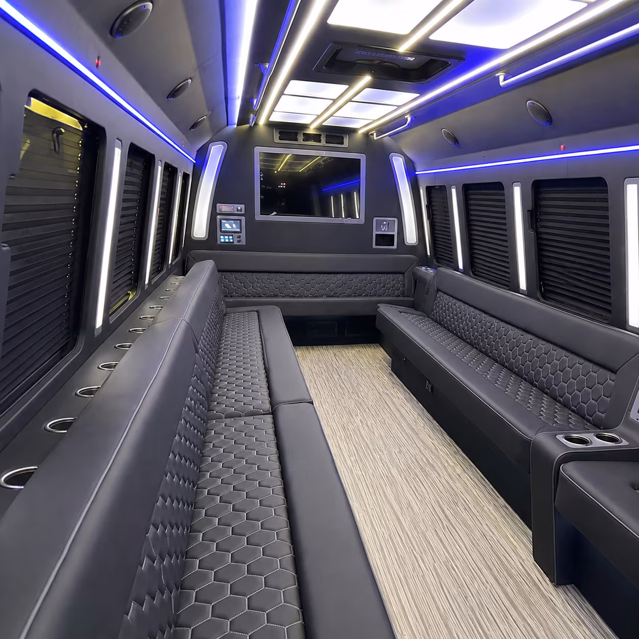 Miramar Birthday, Sweet 16, & Quinceañera Transportation party bus exterior