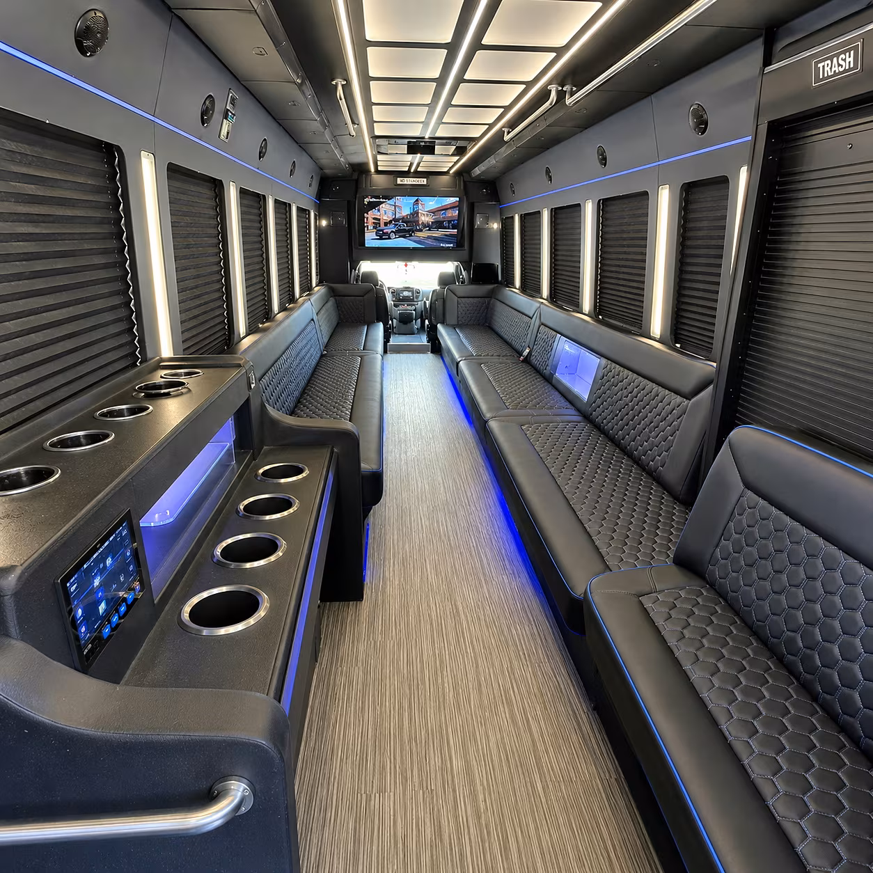 Miramar Concert & Music Festival Transportation party bus interior