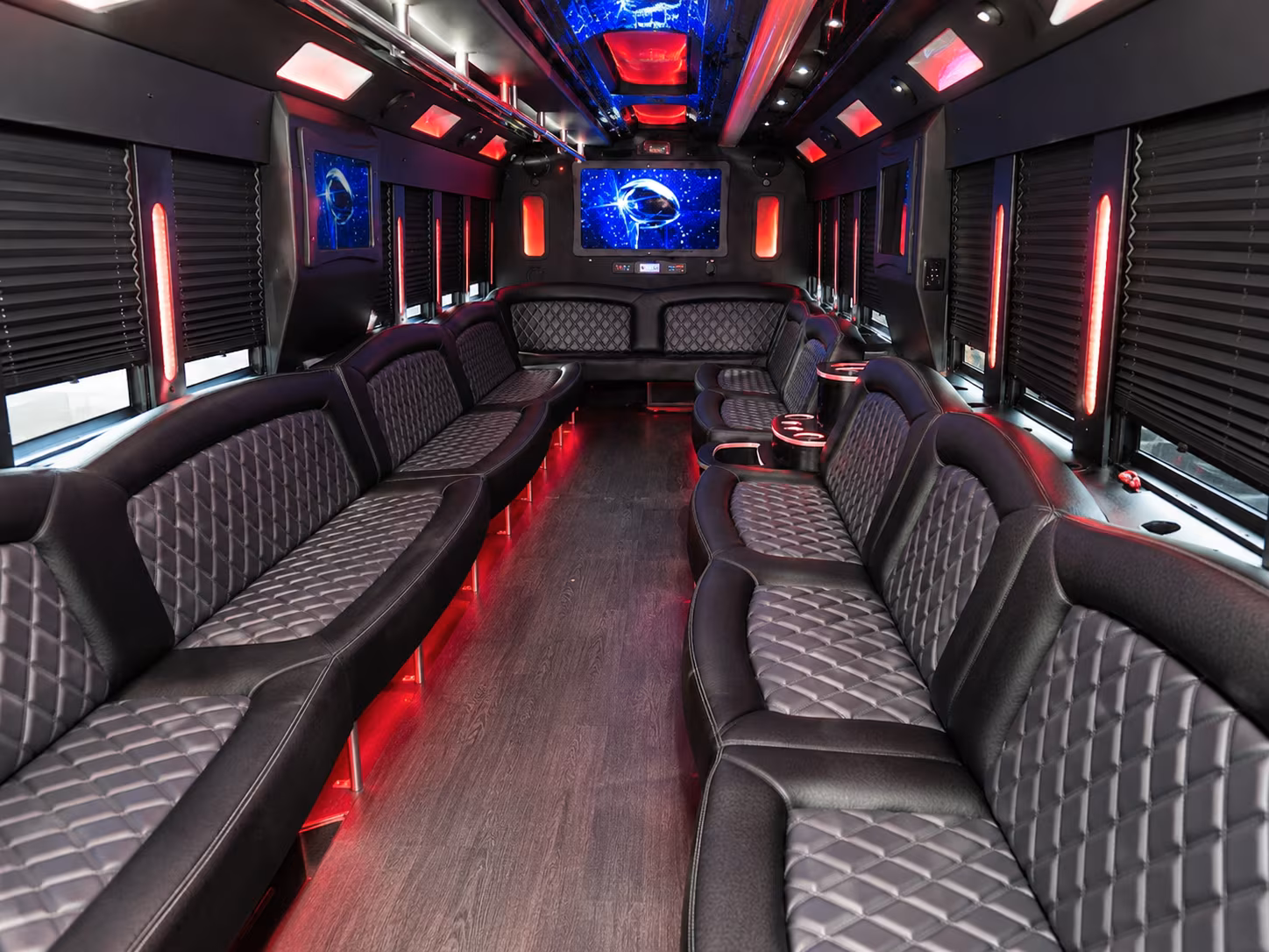 Miramar Private Event Transportation party bus exterior