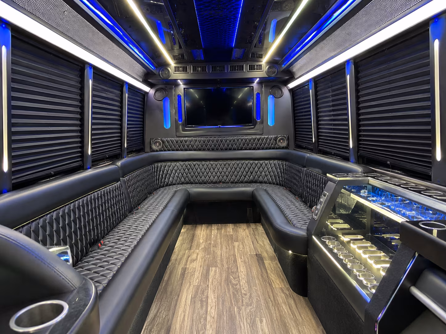 Miramar Wedding Transportation party bus exterior