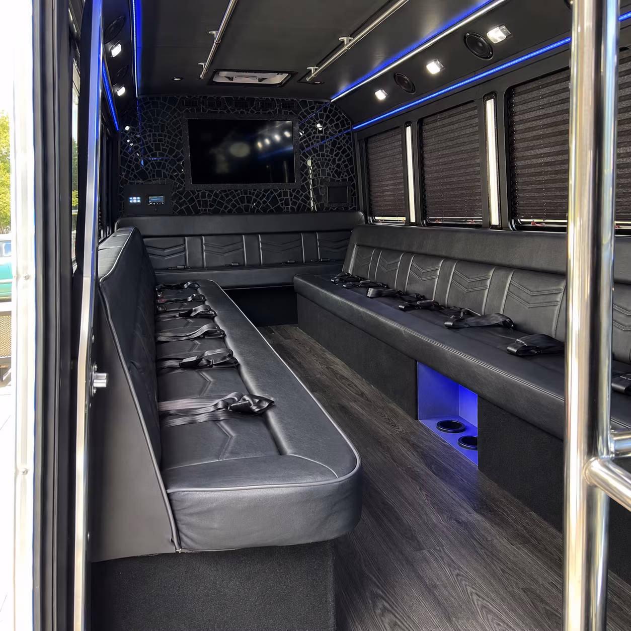 Miramar Wedding Transportation party bus exterior