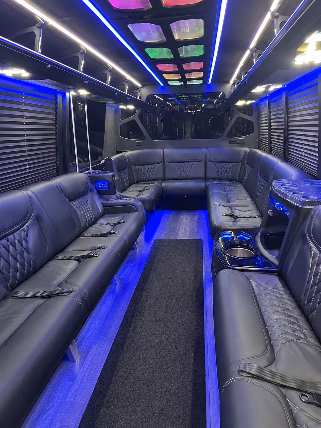 Miramar Wedding Transportation party bus interior