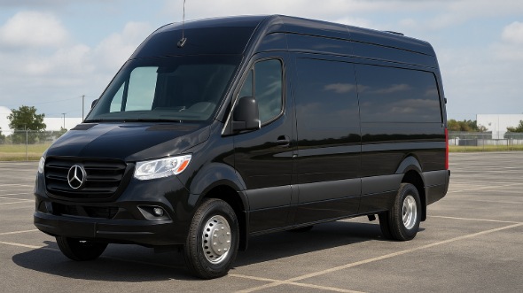 Exterior of Charter Bus Company Fort Lauderdale's 14 Passenger Sprinter Limousine in Fort Lauderdale