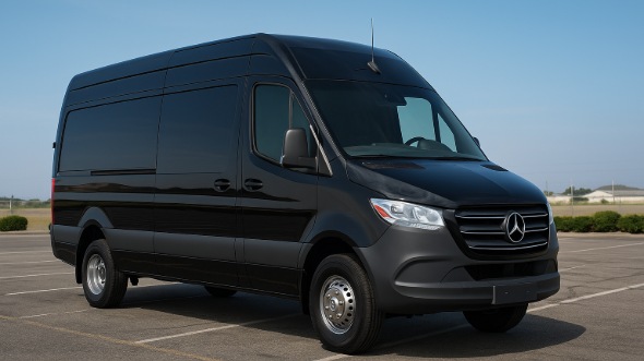 Exterior of Charter Bus Company Margate's 14 Passenger Sprinter Limousine in Margate