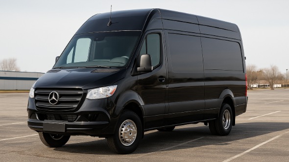Exterior of Charter Bus Company Plantation's 14 Passenger Sprinter Limousine in Plantation