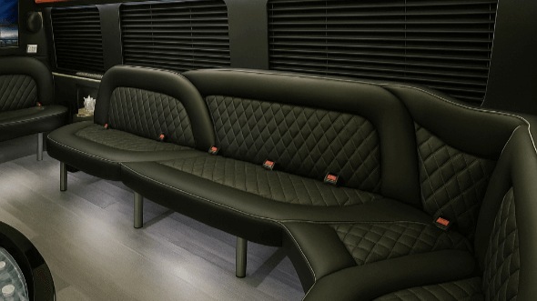 Interior of Charter Bus Company Fort Lauderdale's 18 Passenger Party Bus in Fort Lauderdale