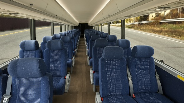 Interior of Charter Bus Company Miramar's 25 Passenger Mini Bus in Miramar
