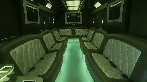 Interior of Miramar Party Bus Company's 40 Passenger Party Bus in Miramar