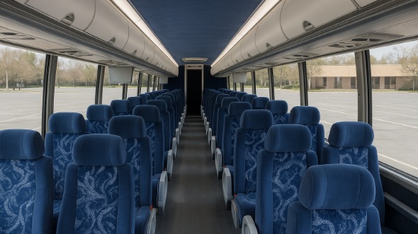 Interior of Charter Bus Company Miramar's 44 Passenger Charter Bus in Miramar