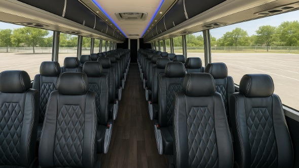 Interior of Charter Bus Company Miramar's 46 Passenger Charter Bus in Miramar