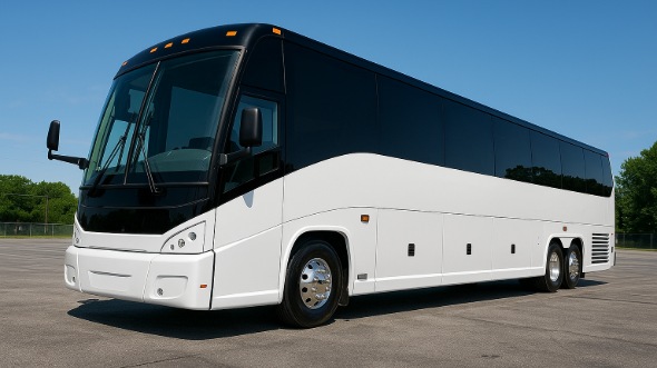 Exterior of Charter Bus Company Plantation's 50 Passenger Party Bus in Plantation