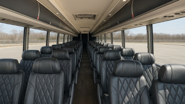 Interior of Charter Bus Company Miramar's 55 Passenger Charter Bus in Miramar