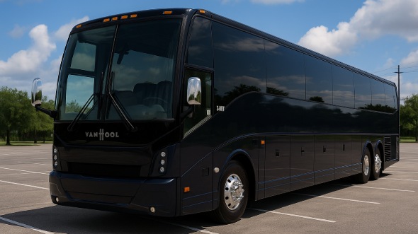 Exterior of Charter Bus Company Miramar's 55 Passenger Charter Bus in Miramar