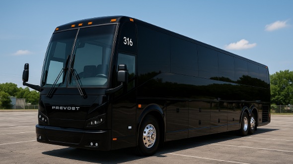 Exterior of Charter Bus Company Miramar's 56 Passenger Charter Bus in Miramar