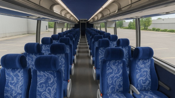 Interior of Charter Bus Company Miramar's ADA Charter Bus in Miramar