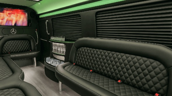 miramar 18 passenger party bus inside