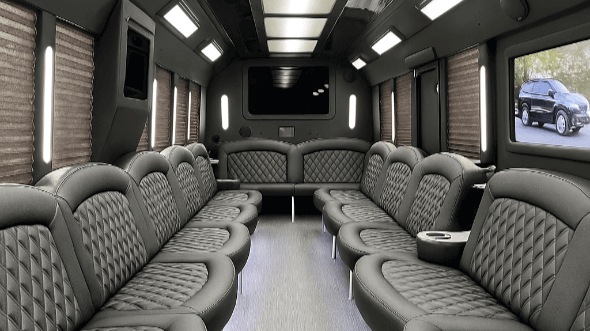 miramar 20 passenger party bus inside