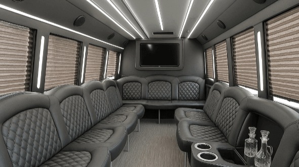 miramar 30 passenger party bus inside