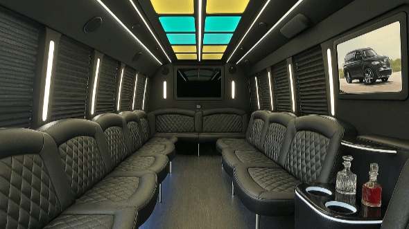 miramar 50 passenger party bus inside